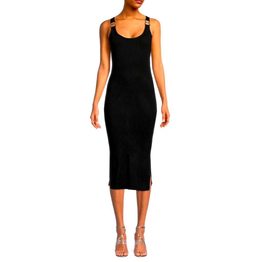 T Tahari Ribbed Calf Midi Dress Size S Nwot